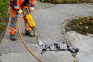 builder fixing cable damage
