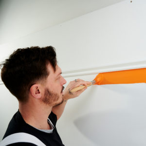 brush being used by painter