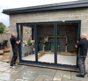 Korniche doors being installed