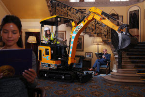 The low noise and zero emissions 19C-1E mini excavator
